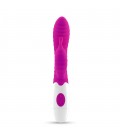 VIBRADOR CON ESTIMULADOR DE CLÍTORIS GUMMIE MORADO Y LUBRICANTE DE BASE AGUA INCLUIDO CRUSHIOUS