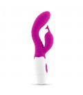 VIBRADOR CON ESTIMULADOR DE CLÍTORIS GUMMIE MORADO Y LUBRICANTE DE BASE AGUA INCLUIDO CRUSHIOUS