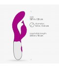 VIBRADOR CON ESTIMULADOR DE CLÍTORIS GUMMIE MORADO Y LUBRICANTE DE BASE AGUA INCLUIDO CRUSHIOUS