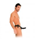 FETISH FANTASY SERIES VIBRATING HOLLOW STRAP-ON BLACK