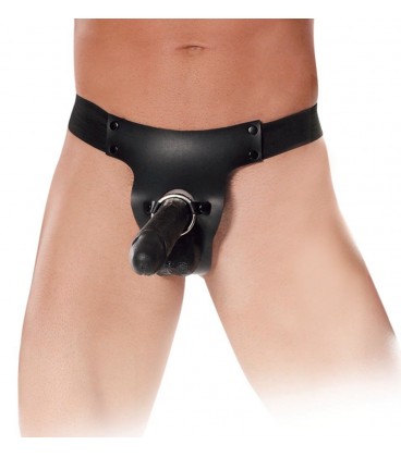 FETISH FANTASY SERIES 8'' MR. BIG HOLLOW STRAP-ON BLACK