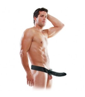 FETISH FANTASY SERIES 8'' HOLLOW STRAP-ON BLACK