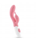 VIBRADOR COM ESTIMULADOR DE CLITÓRIS GUMMIE ROSA E LUBRIFICANTE À BASE DE ÁGUA INCLUÍDO CRUSHIOUS