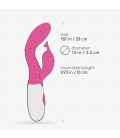 VIBRADOR COM ESTIMULADOR DE CLITÓRIS GUMMIE ROSA E LUBRIFICANTE À BASE DE ÁGUA INCLUÍDO CRUSHIOUS