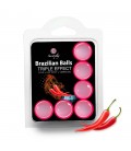 BOLAS LUBRIFICANTES BRAZILIAN BALLS EFEITO TRIPLO 6 x 4GR