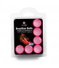 BOLAS LUBRICANTES BRAZILIAN BALLS EFECTO TRIPLO 6 X 4GR