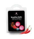 BOLAS LUBRIFICANTES BRAZILIAN BALLS EFEITO TRIPLO 2 X 4GR