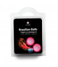 BOLAS LUBRIFICANTES BRAZILIAN BALLS EFEITO TRIPLO 2 X 4GR