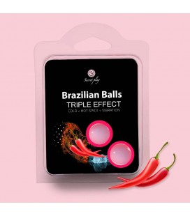 BOLAS LUBRIFICANTES BRAZILIAN BALLS EFEITO TRIPLO 2 X 4GR