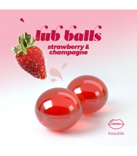 LUB BALLS STRAWBERRY & CHAMPAGNE FLAVOURED LUBRICATING BALLS CRUSHIOUS