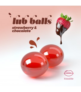 BOLINHAS EXPLOSIVAS LUBRIFICANTES COM SABOR A MORANGO & CHOCOLATE LUB BALLS CRUSHIOUS