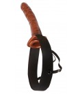 FETISH FANTASY SERIES 10” CHOCOLATE DREAM HOLLOW STRAP-ON