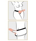 STRAP-ON HUECO CON TESTICULOS 9" FETISH FANTASY SERIES BLANCO