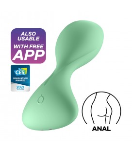 SATISFYER TRENDSETTER ANAL VIBRATOR WITH APP GREEN