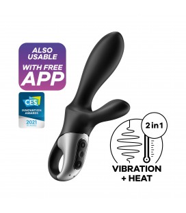 SATISFYER HEAT CLIMAX + VIBRATOR WITH APP BLACK