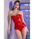 CORSET AND THONG CR-4491 RED