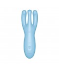 VIBRADOR THREESOME 4 COM APP SATISFYER AZUL