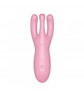 VIBRADOR THREESOME 4 COM APP SATISFYER ROSA