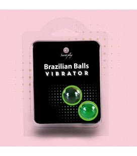 BOLAS LUBRICANTES BRAZILIAN BALLS SHOCK EFECTO VIBRADOR 2 x 4GR