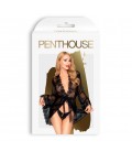 PENTHOUSE HYPNOTIC POWER KIMONO AND THONG BLACK