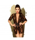 PENTHOUSE SWEET RETREAT KIMONO AND THONG BLACK