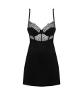 OBSESSIVE SHARLOTTE CHEMISE AND THONG BLACK