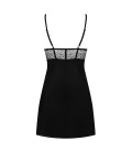 OBSESSIVE SHARLOTTE CHEMISE AND THONG BLACK