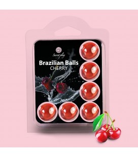 BOLAS LUBRICANTES BESABLES BRAZILIAN BALLS SABOR A CEREZA 6 x 4GR