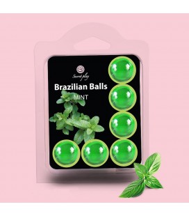 BOLAS LUBRICANTES BESABLES BRAZILIAN BALLS SABOR A MENTA 6 x 4GR