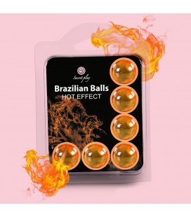 BOLAS LUBRICANTES BRAZILIAN BALLS EFECTO CALOR 6 x 4GR