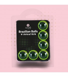 BOLAS LUBRICANTES BRAZILIAN BALLS SHOCK EFECTO VIBRADOR 6 x 4GR