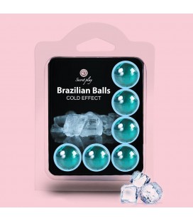 BOLAS LUBRICANTES BRAZILIAN BALLS EFECTO FRESCOR 6 x 4GR