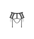 OBSSESSIVE BRAVELLE GARTER BELT AND THONG BLACK