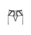 OBSSESSIVE BRAVELLE GARTER BELT AND THONG BLACK