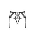 OBSSESSIVE BRAVELLE GARTER BELT AND THONG BLACK