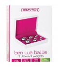 CONJUNTO DE 3 BOLAS VAGINAIS BEN WA BALLS PRATEADAS