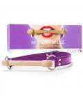 WOODEN BRIDLE GAG PURPLE