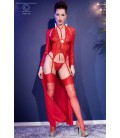 CR-4419 CORSET AND THONG RED