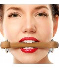WOODEN BRIDLE GAG WHITE