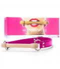 WOODEN BRIDLE GAG PINK