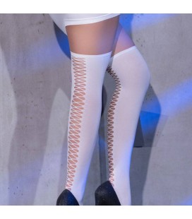 CR-4398 STOCKINGS NEON WHITE