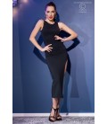 VESTIDO Y TANGA CR-4441 NEGRO