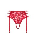 OBSESSIVE REDIOSA CROTCHLESS GARTER BELT RED