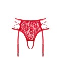 OBSESSIVE REDIOSA CROTCHLESS GARTER BELT RED