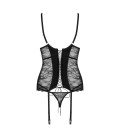 QUEEN SIZE OBSESSIVE LAURISE CORSET AND THONG BLACK