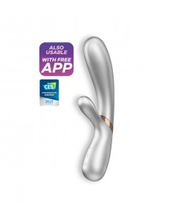 SATISFYER HOT LOVER VIBRATOR WITH APP SILVER - CHAMPAGNE