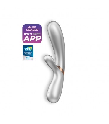 VIBRADOR HOT LOVER CON APP SATISFYER PLATA - CHAMPÁN