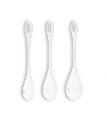 CONJUNTO DE 3 BOLAS KEGEL YONI POWER 1 SATISFYER BLANCAS