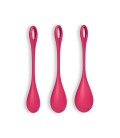 CONJUNTO DE 3 BOLAS KEGEL YONI POWER 1 SATISFYER VERMELHAS