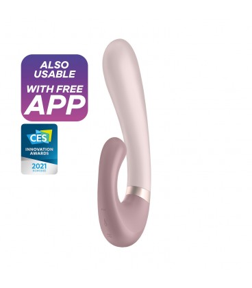 VIBRADOR HEAT WAVE CON APP SATISFYER ROSA